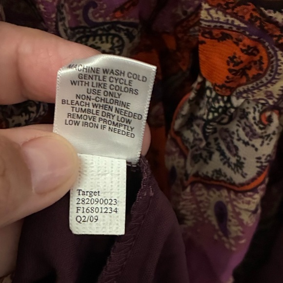 Xhilaration  Y2K Bohemian Paisley Dress in Purple and Orange - Picture 11 of 14